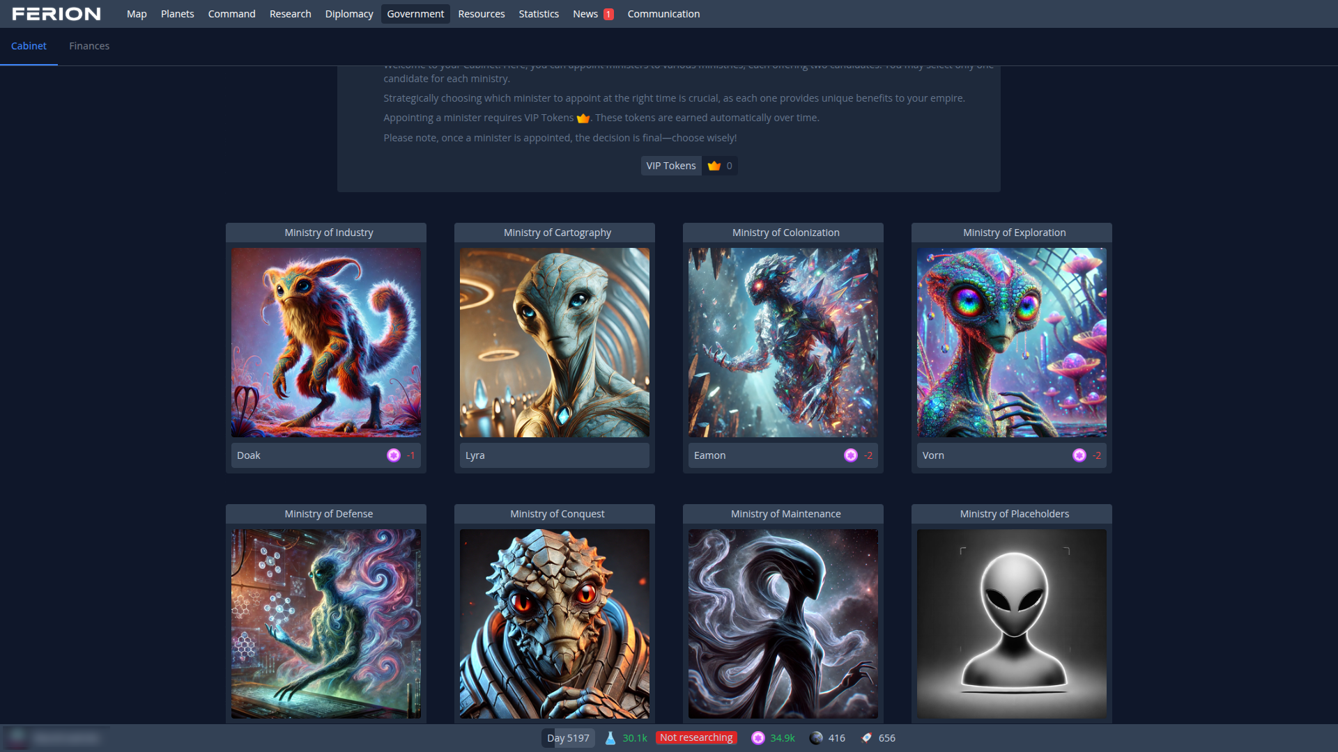Government Cabinet Screenshot